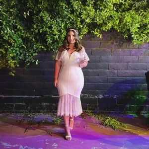 White Lace City Chic Dress